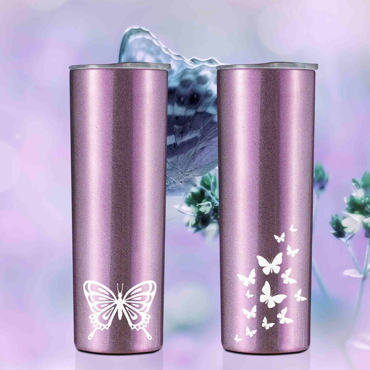 Hyturtle Personalized Purple Butterfly 20oz Skinny Tumbler With Lid  Birthday Christmas Gifts For Her…See more Hyturtle Personalized Purple  Butterfly