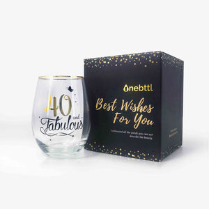 40th Birthday Wine Glass | Onebttl