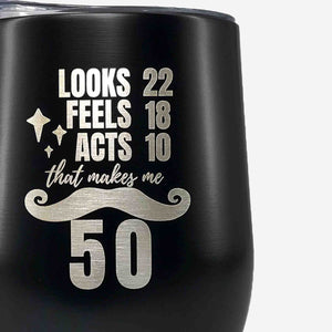 50th Birthday Tumbler for Men