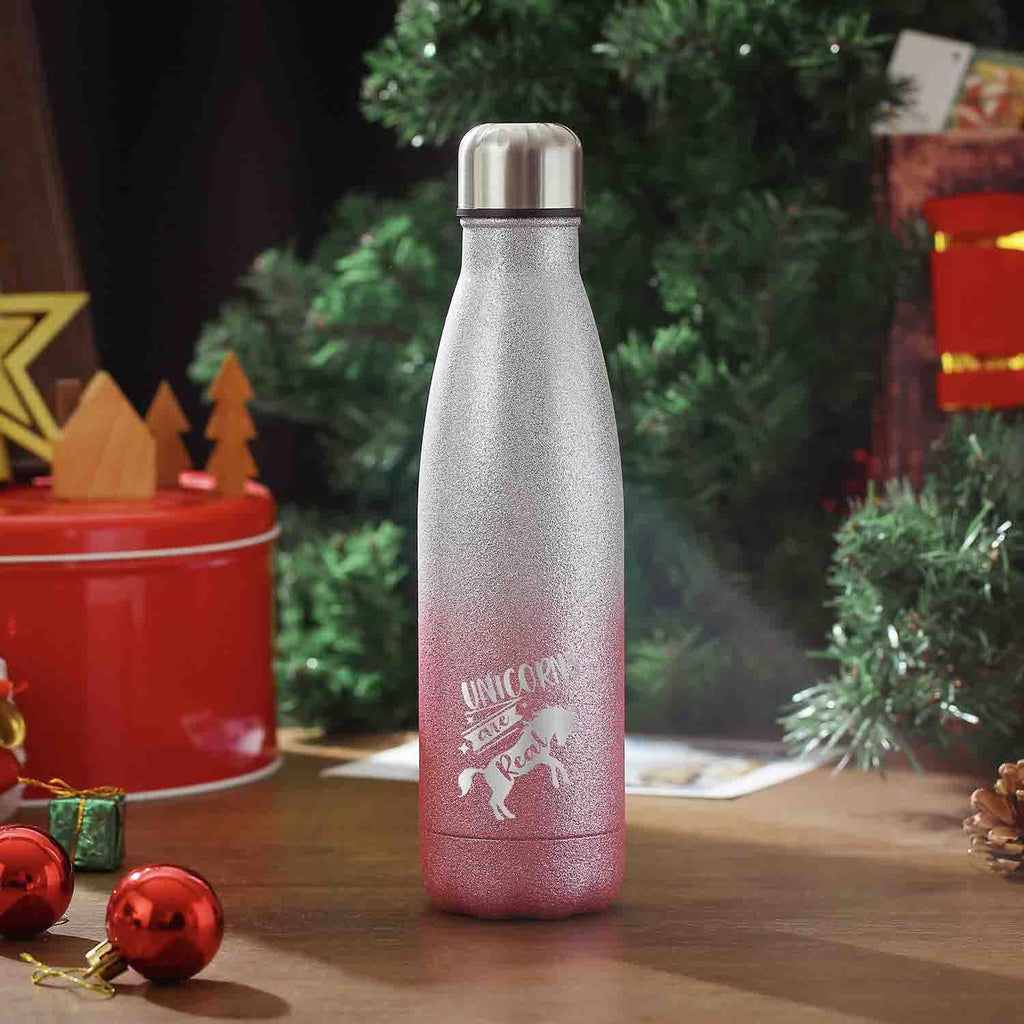 Personalized Stainless Steel Water Bottle - Pink - Pretty Collected