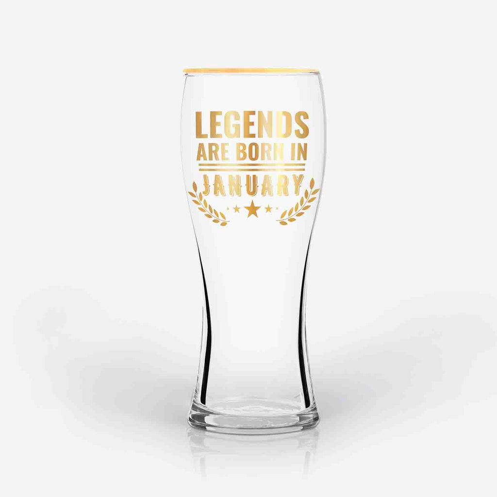Birthday Month Beer Glass