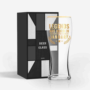 Birthday Month Beer Glass