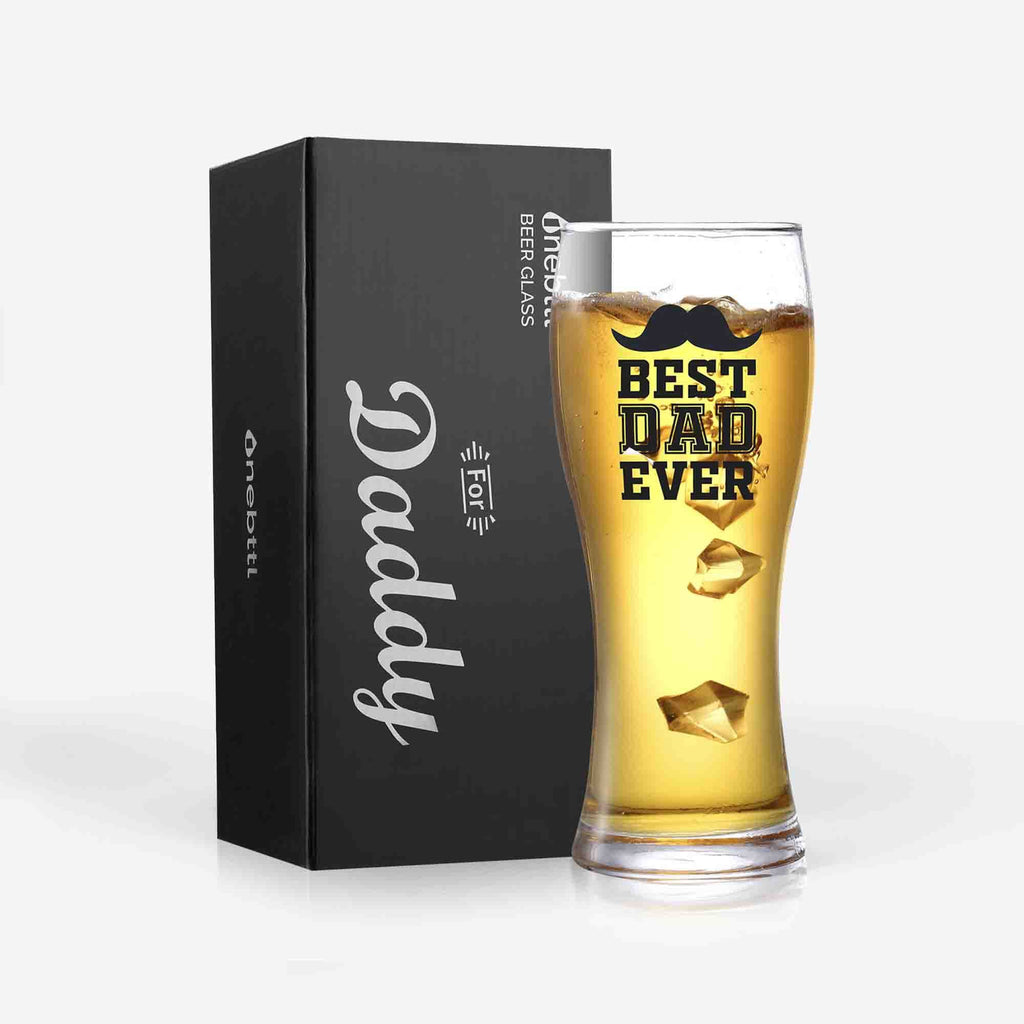 Upside Down Freezer Beer Glass Gift “Best Dad Ever from the