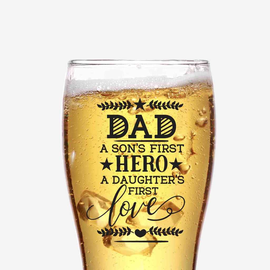 Gifts for Dad Him Men,16 OZ Funny Beer Glass Fathers Day Dad Gifts from  Daughter Son Wife Birth - Beer Glasses, Facebook Marketplace