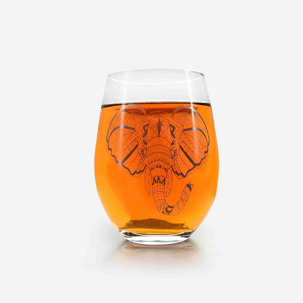 Elephant Stemless Wine Glass | Onebttl