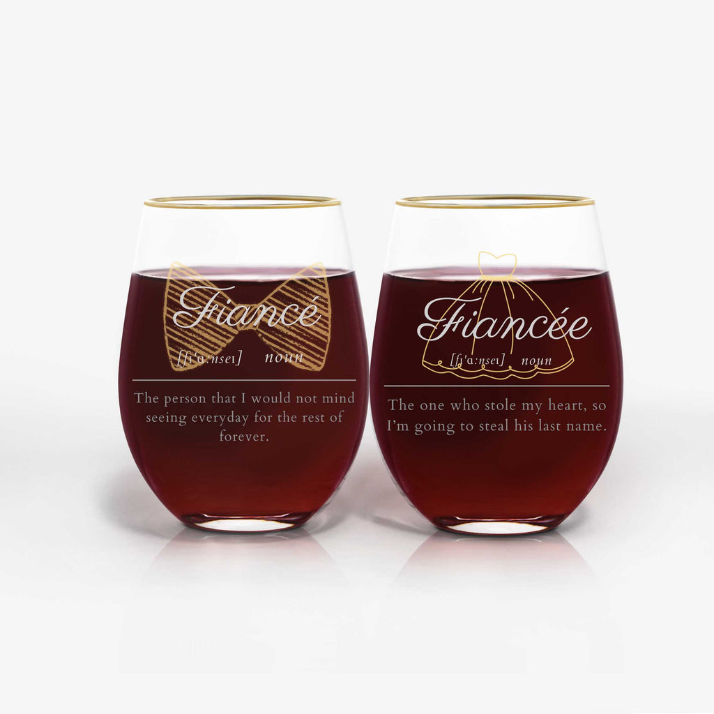 Engagement Gift Couples Wine Glasses Wedding Couples Wine Glass