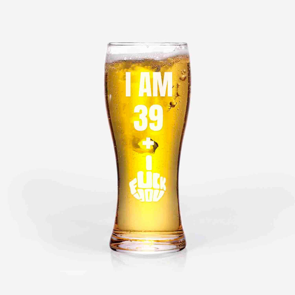 40th Birthday Beer Glass