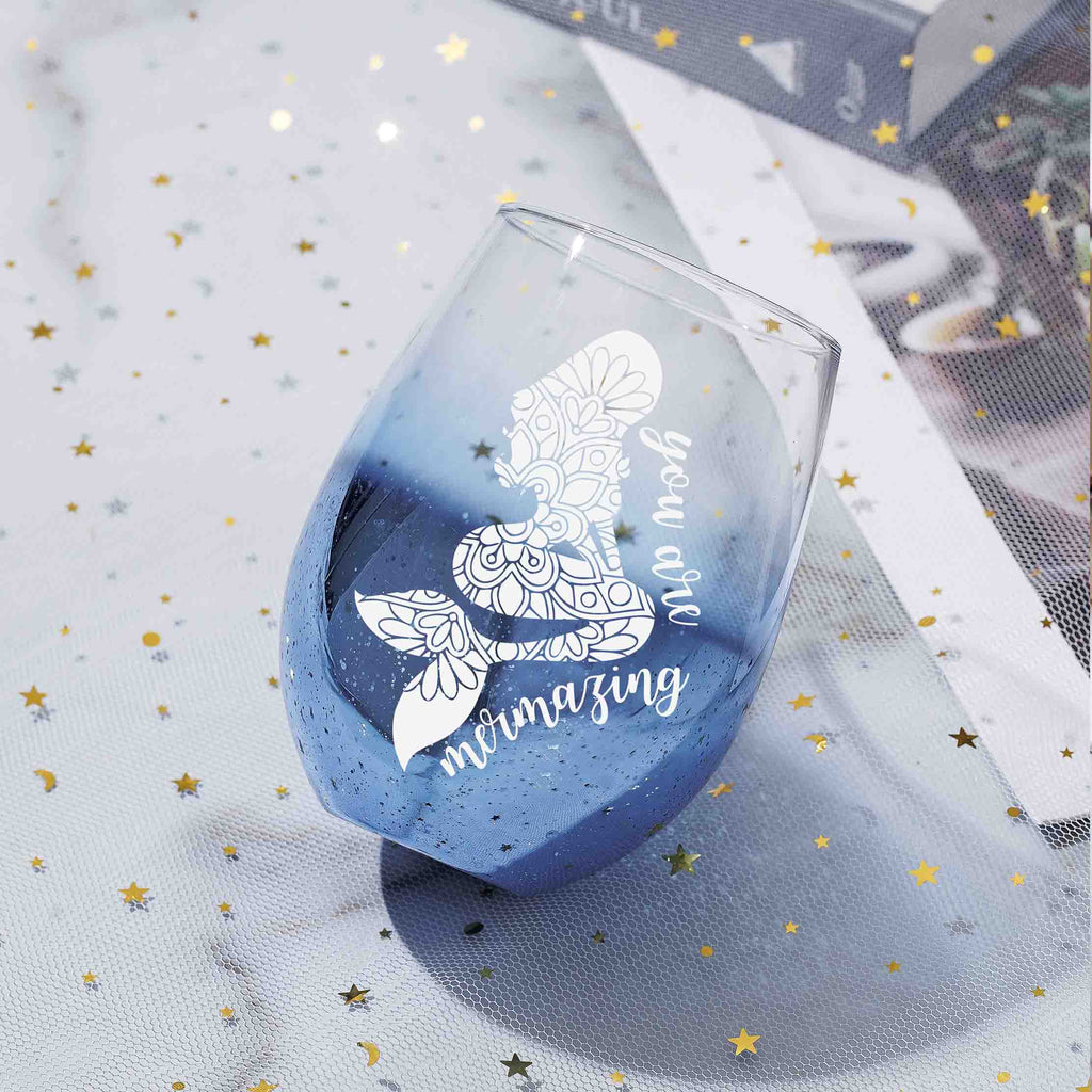 Personality Gift Transparent Mermaid Glass Cup, Unique Christmas Gifts