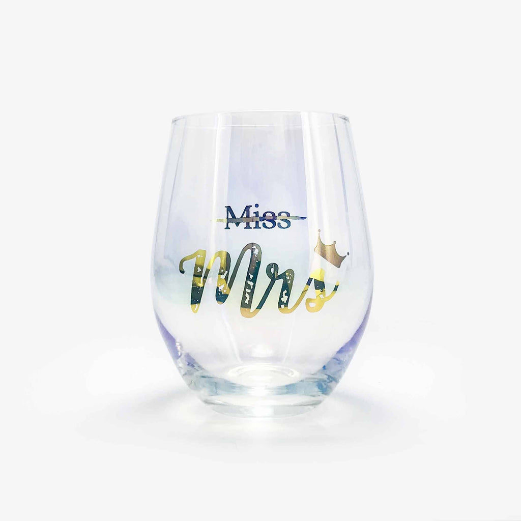 Engagement Gifts Miss to Mrs Wine Glass | Onebttl