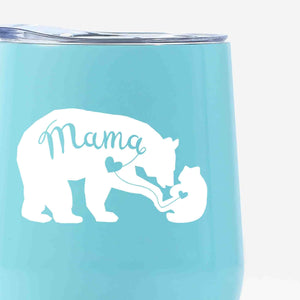 Mama Bear with Cubs Tumbler (Blue)