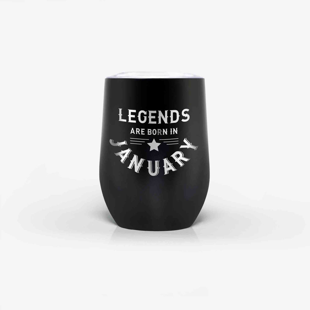 legends are born in January tumbler