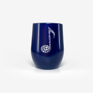 Stainless Steel Wine Coffee Tumbler For Music/Piano/Guitar Teacher (12oz, Blue) | Onebttl