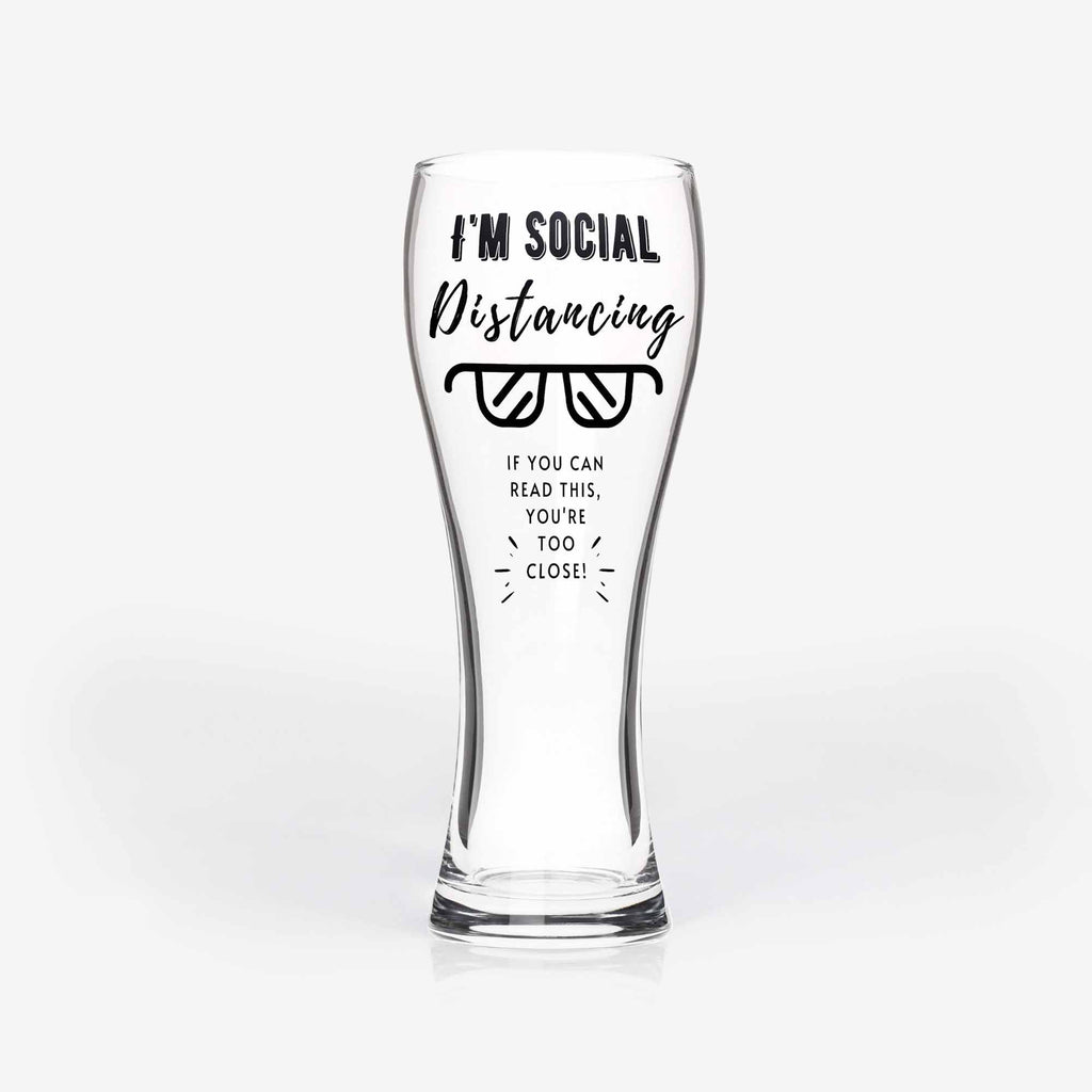 I'm Social Distancing Beer Glass