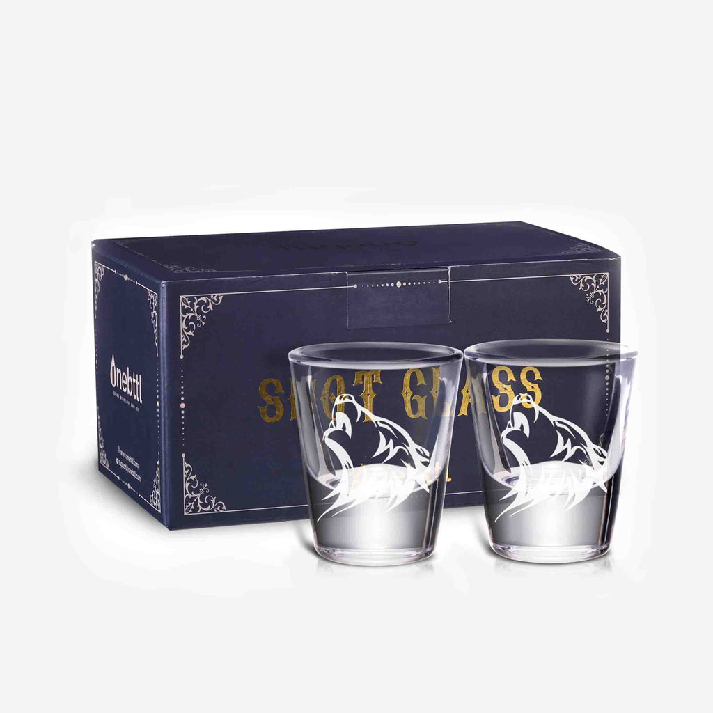 Wolf Shot Glasses (A Pair)