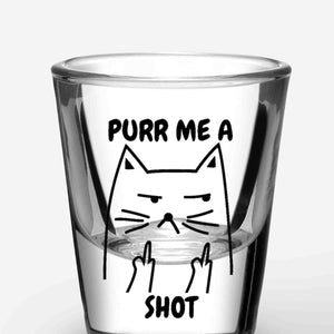 Cat Shot Glasses - Purr Me A Shot (A Pair)