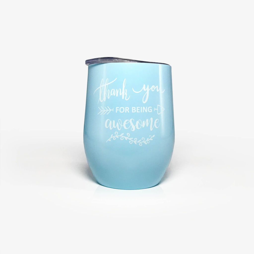 Thank you Gifts 'Thank You for Being Awesome' (12oz, Blue) | Onebttl