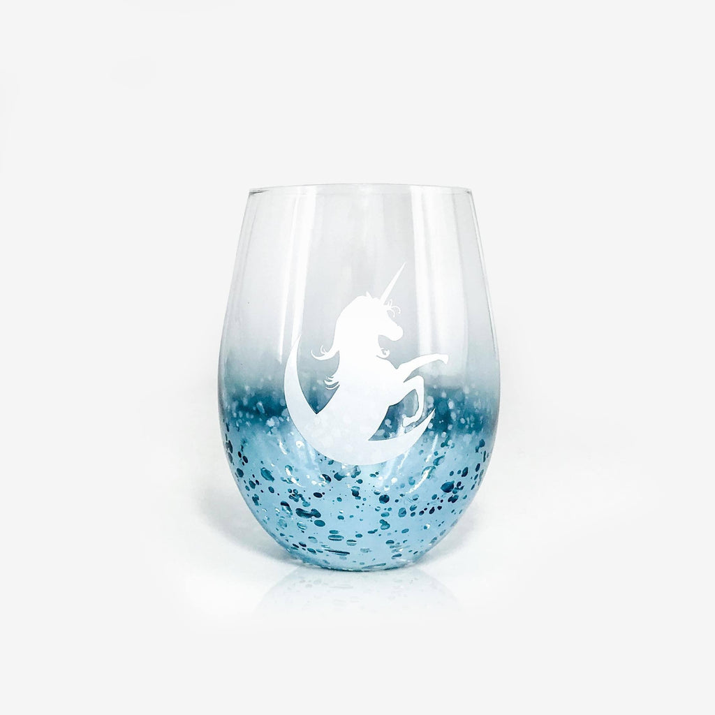 Unicorn Gifts Stemless Wine Glass | Onebttl