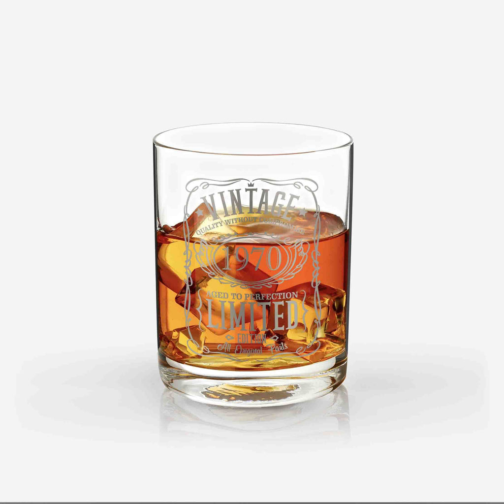 1970 50th Birthday Whiskey Glass