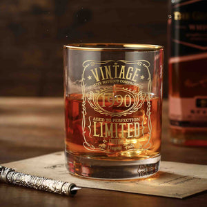 1990 30th Birthday Whiskey Glass