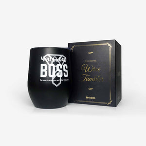 Boss Gift 'World's Best Boss' Wine Tumbler (12oz, Black) | Onebttl